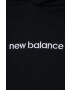 New Balance Памучен суичър WT21501BK дамска в черно с апликация - Pepit.bg