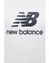 New Balance Памучна тениска в бяло с десен - Pepit.bg