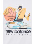 New Balance Памучна тениска в бяло с принт - Pepit.bg