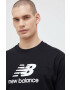 New Balance Памучна тениска в черно с десен - Pepit.bg