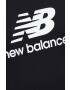 New Balance Памучна тениска в черно с десен - Pepit.bg