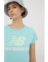 New Balance Памучна тениска WT91546SRF в тюркоазено - Pepit.bg