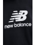 New Balance Суичър в черно с качулка с десен - Pepit.bg