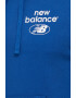 New Balance Суичър в синьо с качулка с принт - Pepit.bg