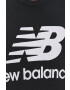 New Balance Суичър MT03560BK мъжки в черно с принт - Pepit.bg