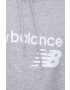 New Balance Суичър WT03810AG дамски в сиво с принт - Pepit.bg