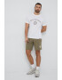 New Balance Тениска в бяло с принт - Pepit.bg