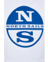 North Sails Памучен суичър в бяло с качулка с принт - Pepit.bg
