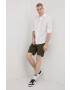 Only & Sons Къс панталон с лен в зелено - Pepit.bg