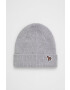 Paul Smith Шапка в сиво с фина плетка от вълна - Pepit.bg
