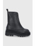 Pepe Jeans Боти Enfield Zip 999 дамски в черно с платформа - Pepit.bg