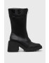 Pepe Jeans Ботуши Boss Zip в черно с висок ток - Pepit.bg
