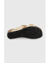 Pepe Jeans Чехли DELHI в златисто със скосена платформа PLS90618 - Pepit.bg