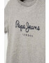 Pepe Jeans Детска памучна тениска в сиво с принт - Pepit.bg