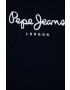 Pepe Jeans Детска памучна тениска в тъмносиньо с принт - Pepit.bg