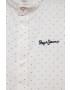 Pepe Jeans Детска риза с лен в бяло - Pepit.bg