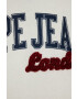 Pepe Jeans Детска рокля в бяло среднодълъг модел със стандартна кройка - Pepit.bg