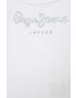 Pepe Jeans Детски памучен топ в бяло - Pepit.bg