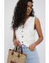 Pepe Jeans Елек с лен Aditi - Pepit.bg