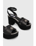 Pepe Jeans Кожени сандали TAFFY в черно PLS90602 - Pepit.bg