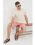 Pepe Jeans Къс панталон с лен Arkin Short Linen в розово - Pepit.bg