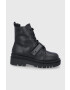 Pepe Jeans Кубинки Enfield Flag дамски в черно с платформа - Pepit.bg