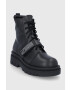 Pepe Jeans Кубинки Enfield Flag дамски в черно с платформа - Pepit.bg
