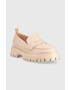 Pepe Jeans Мокасини OXFORD в розово с платформа PLS10408 - Pepit.bg