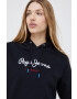 Pepe Jeans Памучен суичър в черно с апликация - Pepit.bg