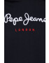 Pepe Jeans Памучен суичър в черно с апликация - Pepit.bg