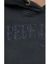 Pepe Jeans Памучен суичър Lua в сиво с качулка с апликация - Pepit.bg