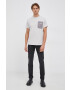 Pepe Jeans Памучна тениска Abner в сиво с принт - Pepit.bg