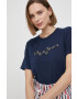 Pepe Jeans Памучна тениска Babette в тъмносиньо - Pepit.bg