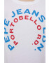 Pepe Jeans Памучна тениска Cammie в бяло - Pepit.bg