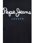 Pepe Jeans Памучна тениска Eggo в черно с принт - Pepit.bg
