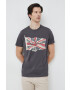 Pepe Jeans Памучна тениска Flag в сиво с принт - Pepit.bg