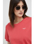 Pepe Jeans Памучна тениска Wendy Chest в червено - Pepit.bg