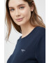 Pepe Jeans Памучна тениска Wendy Chest в тъмносиньо - Pepit.bg