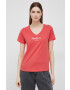 Pepe Jeans Памучна тениска Wendy V Neck в червено - Pepit.bg