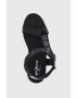 Pepe Jeans Сандали Grub Logo дамски в черно с платформа - Pepit.bg