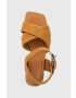 Pepe Jeans Сандали от велур ALTEA в кафяво PLS90584 - Pepit.bg