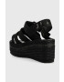 Pepe Jeans Сандали WITNEY в черно със скосена платформа PLS90577 - Pepit.bg