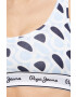 Pepe Jeans Сутиен в синьо с десен - Pepit.bg