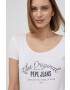 Pepe Jeans Тениска Cameron дамска в бяло - Pepit.bg