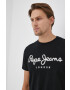 Pepe Jeans Тениска Original мъжка в черно с принт - Pepit.bg