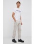 Pepe Jeans Тениска Original Stretch в бяло с принт - Pepit.bg