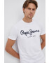 Pepe Jeans Тениска Original Stretch в бяло с принт - Pepit.bg