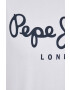 Pepe Jeans Тениска Original Stretch в бяло с принт - Pepit.bg
