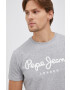 Pepe Jeans Тениска Original Stretch в сиво с принт - Pepit.bg