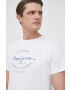 Pepe Jeans Тениска Rigley в бял меланж - Pepit.bg